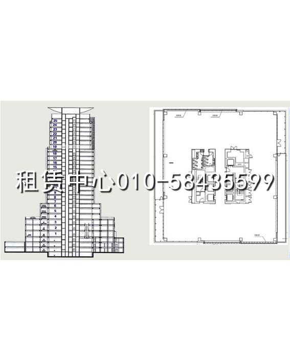 中宇大厦19-24F平面图